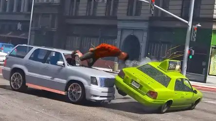 Beam drive car crash test