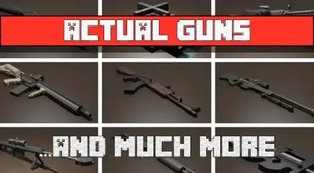 Gun Mod for Minecraft PE — мод на оружие