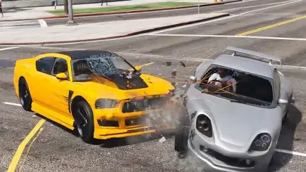 Beam drive car crash test